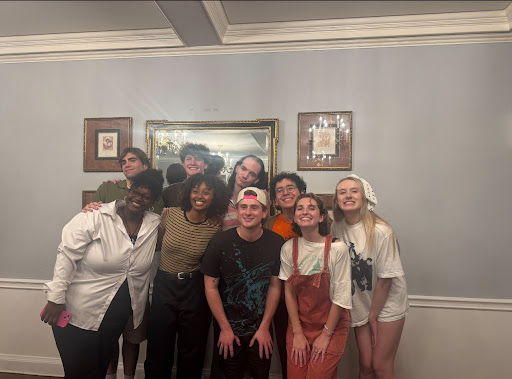 Nine Off The Dome members pose for a group picture. Post-auditions, the team expected a group of 12-15 people for the 2025-2026 school year. Off The Dome held their first show on Sept. 12.