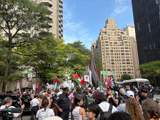 Protestors on streets 46th and 2nd.